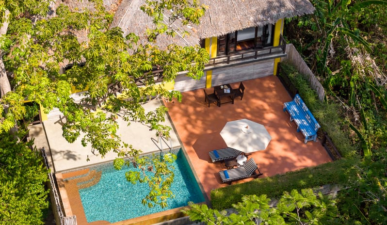 SAii PhiPhi Island Village Hillside Pool Villa King Bed Top View